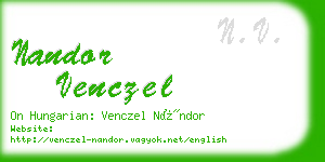 nandor venczel business card